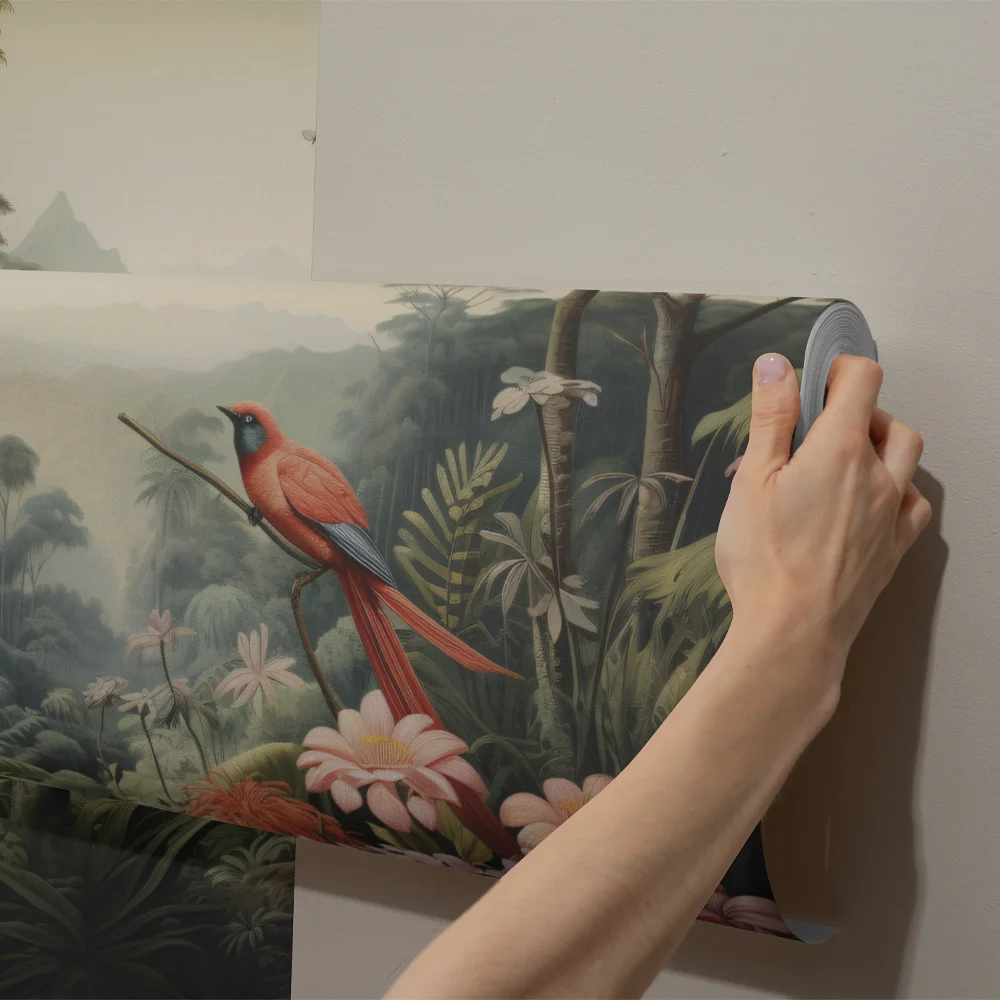 Decorative custom wallpaper for interior wall